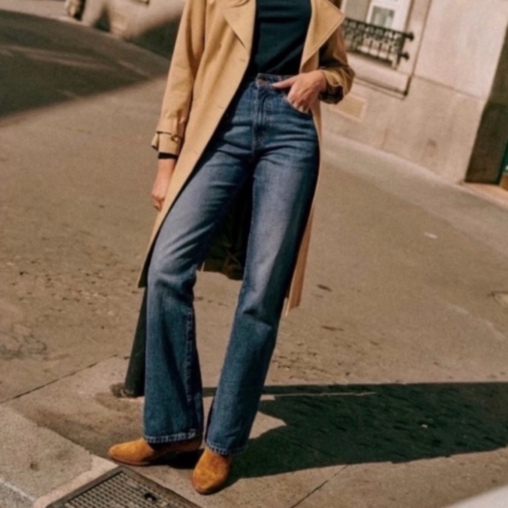 Sezane High Rise Serge Jeans - Size 36